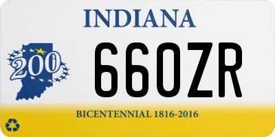 IN license plate 660ZR