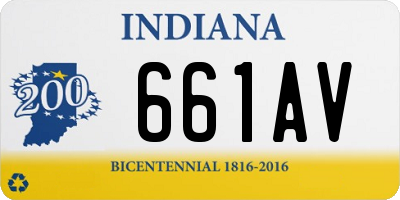 IN license plate 661AV