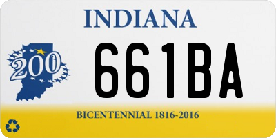 IN license plate 661BA