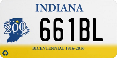 IN license plate 661BL