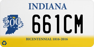 IN license plate 661CM