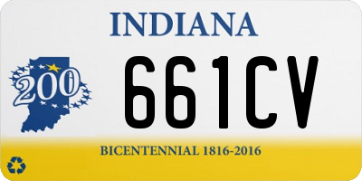 IN license plate 661CV