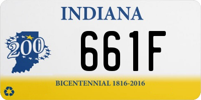 IN license plate 661F