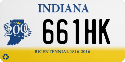 IN license plate 661HK