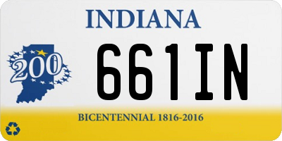IN license plate 661IN