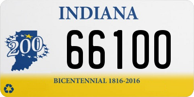 IN license plate 661OO