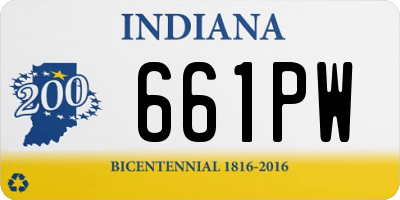 IN license plate 661PW