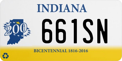 IN license plate 661SN