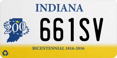 IN license plate 661SV