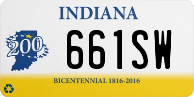 IN license plate 661SW