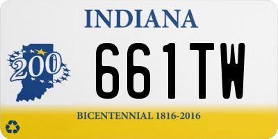 IN license plate 661TW