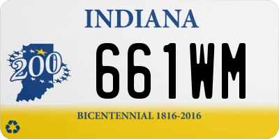 IN license plate 661WM