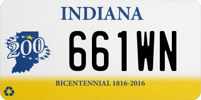 IN license plate 661WN