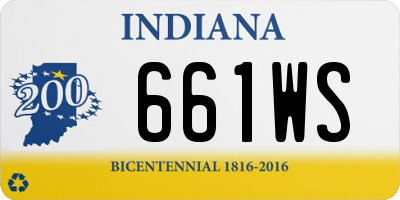 IN license plate 661WS