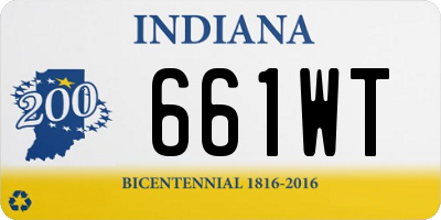 IN license plate 661WT