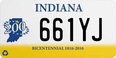 IN license plate 661YJ