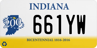 IN license plate 661YW