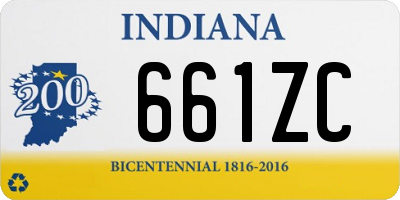 IN license plate 661ZC