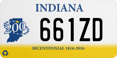 IN license plate 661ZD