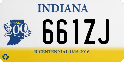 IN license plate 661ZJ