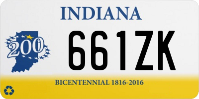 IN license plate 661ZK