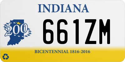 IN license plate 661ZM