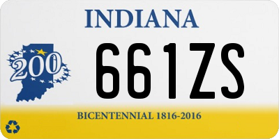 IN license plate 661ZS