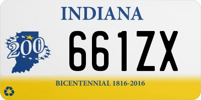 IN license plate 661ZX