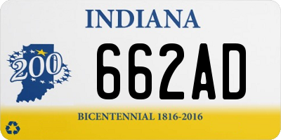 IN license plate 662AD