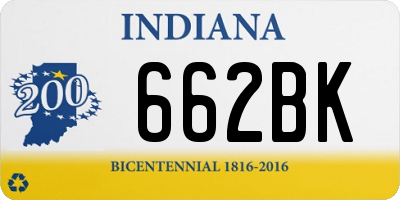 IN license plate 662BK