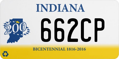 IN license plate 662CP