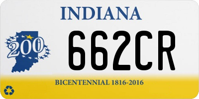 IN license plate 662CR
