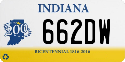 IN license plate 662DW