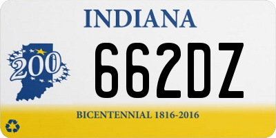 IN license plate 662DZ