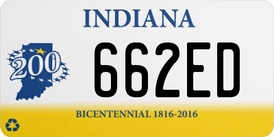 IN license plate 662ED