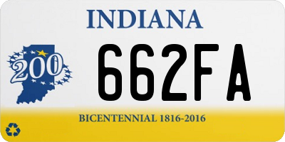 IN license plate 662FA