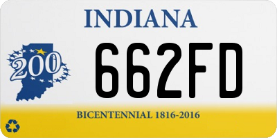 IN license plate 662FD