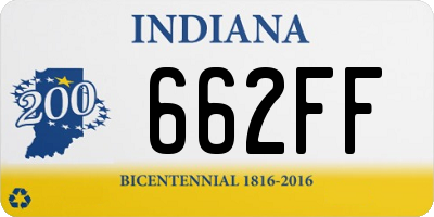 IN license plate 662FF