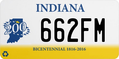 IN license plate 662FM