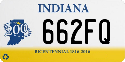 IN license plate 662FQ