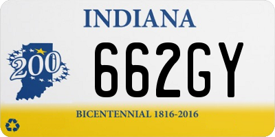 IN license plate 662GY