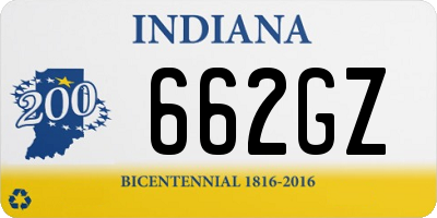 IN license plate 662GZ