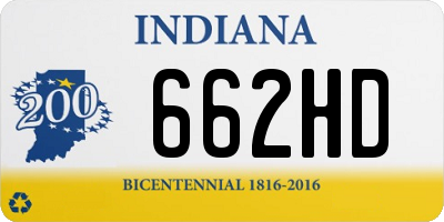 IN license plate 662HD