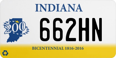 IN license plate 662HN