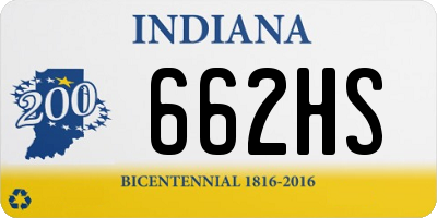 IN license plate 662HS