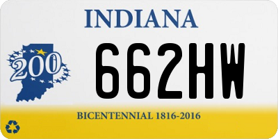 IN license plate 662HW