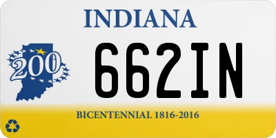 IN license plate 662IN