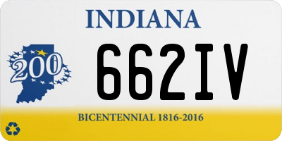 IN license plate 662IV