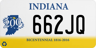 IN license plate 662JQ