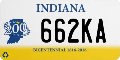 IN license plate 662KA